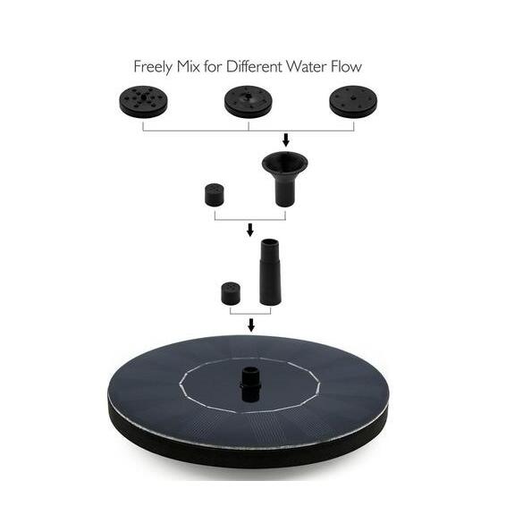 Solar-Powered Floating Fountain Pump for Gardens & Ponds