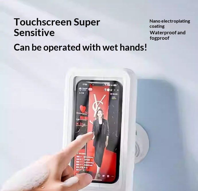 Waterproof Shower Phone Holder with Bluetooth Speaker