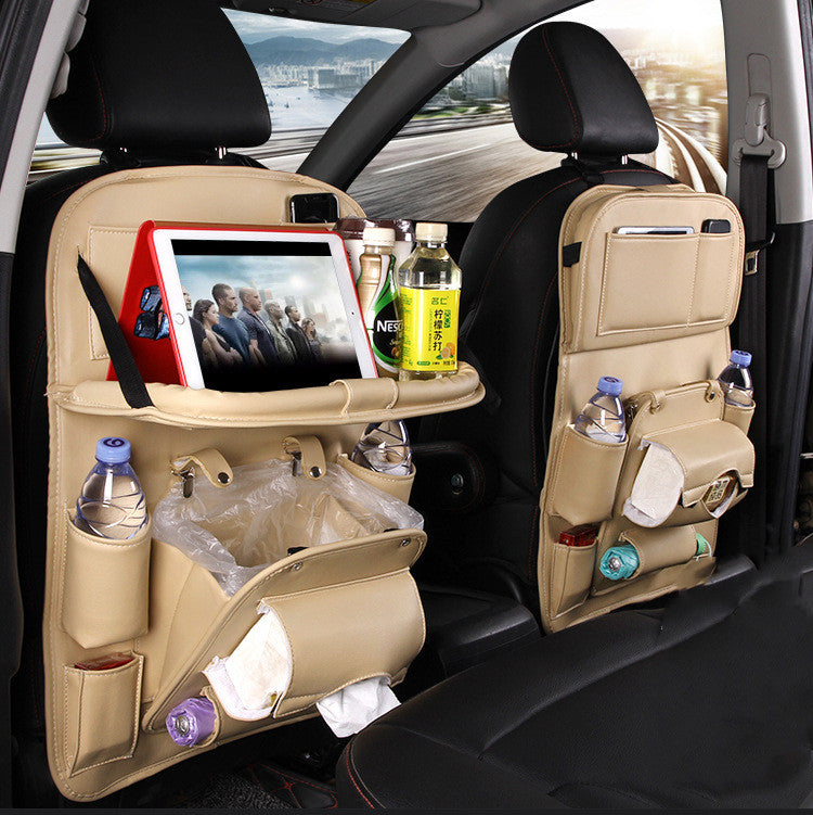 PU Leather Multifunctional Car Seat Back Organiser