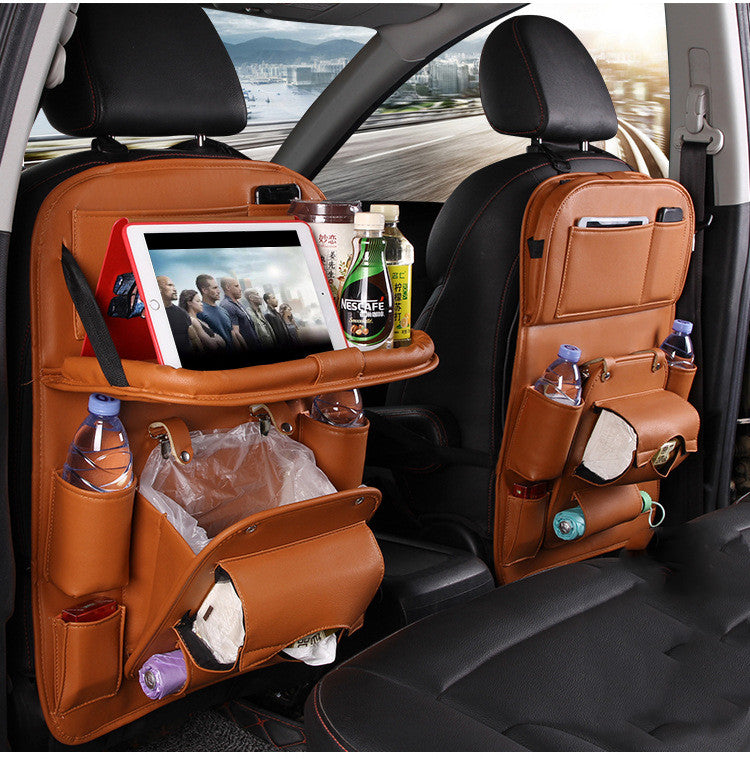 PU Leather Multifunctional Car Seat Back Organiser