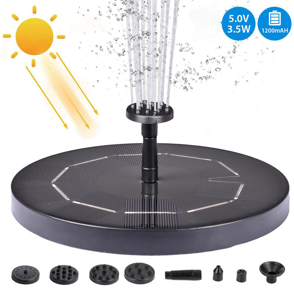 Solar-Powered Floating Fountain Pump for Gardens & Ponds