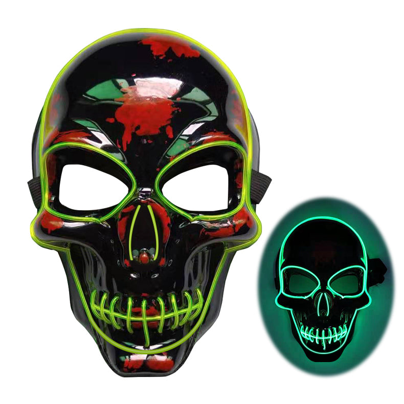 LED Glow Skeleton Mask for Halloween & Parties