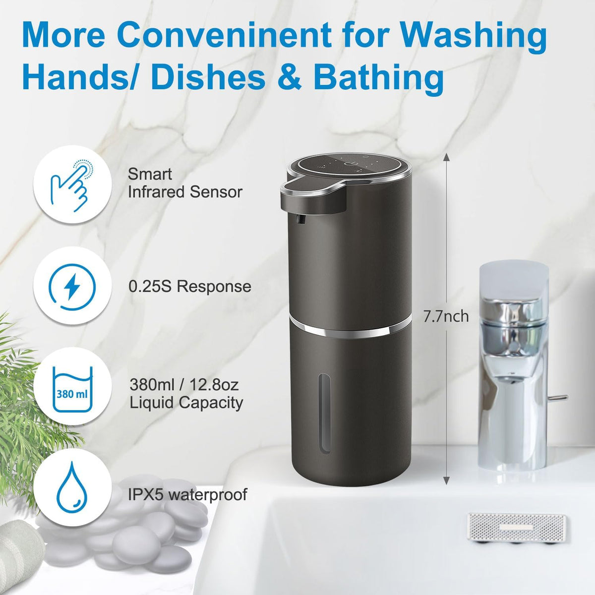 Touchless Automatic Foam Soap Dispenser USB Rechargeable