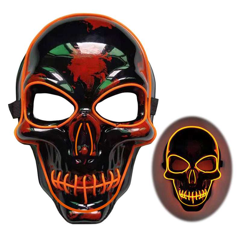 LED Glow Skeleton Mask for Halloween & Parties