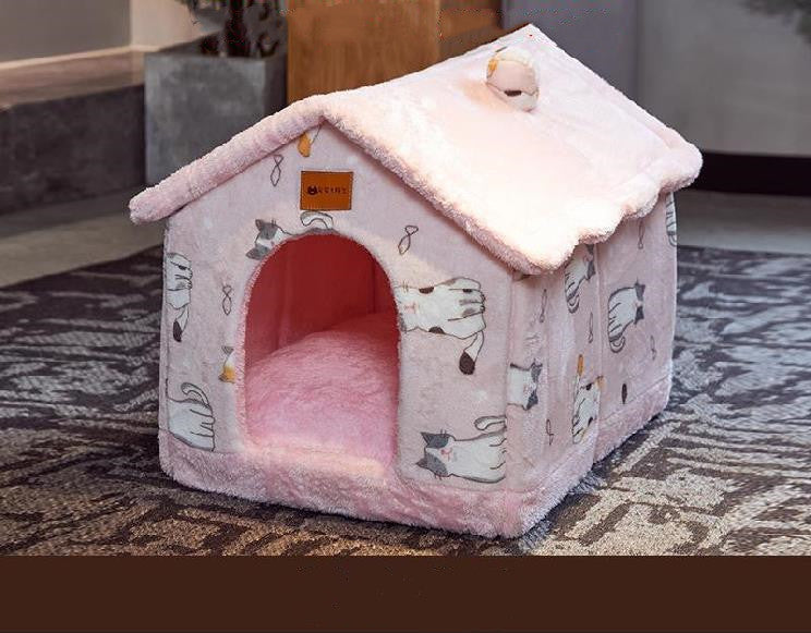 Self-Warming Foldable Pet Bed for Cats & Dogs