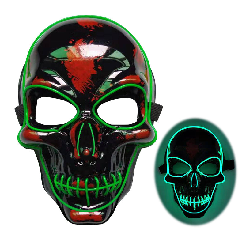 LED Glow Skeleton Mask for Halloween & Parties