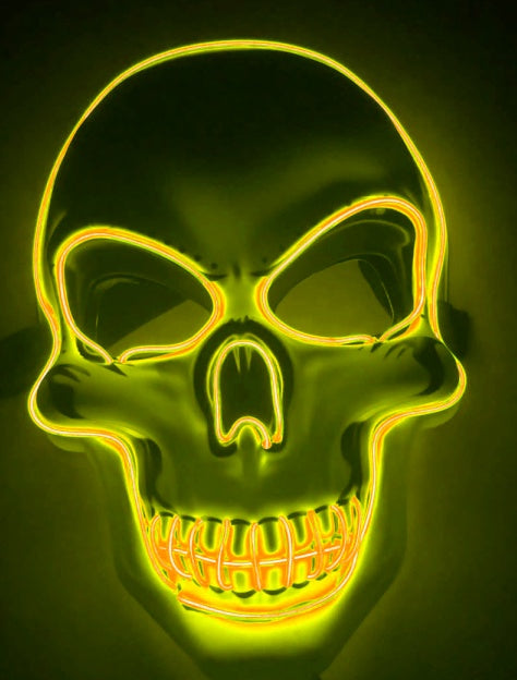 LED Glow Skeleton Mask for Halloween & Parties