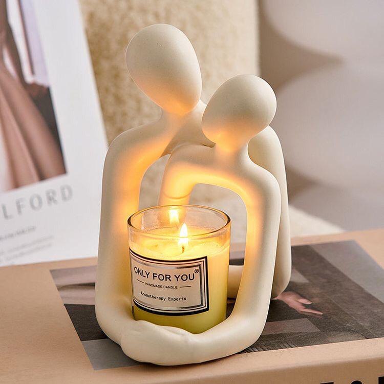 Romantic Couple Resin Statue Modern Home Decor Gift