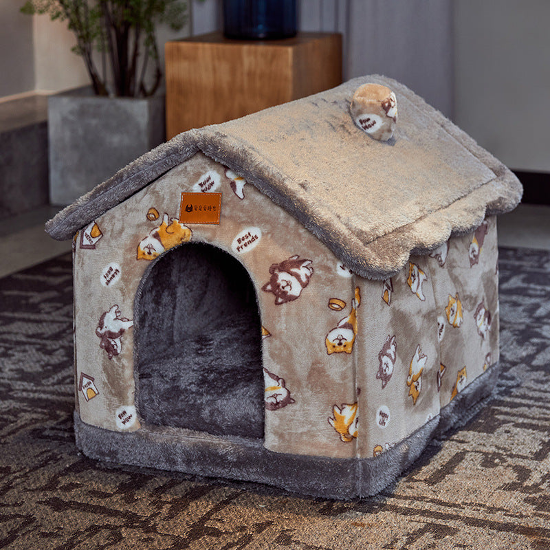 Self-Warming Foldable Pet Bed for Cats & Dogs