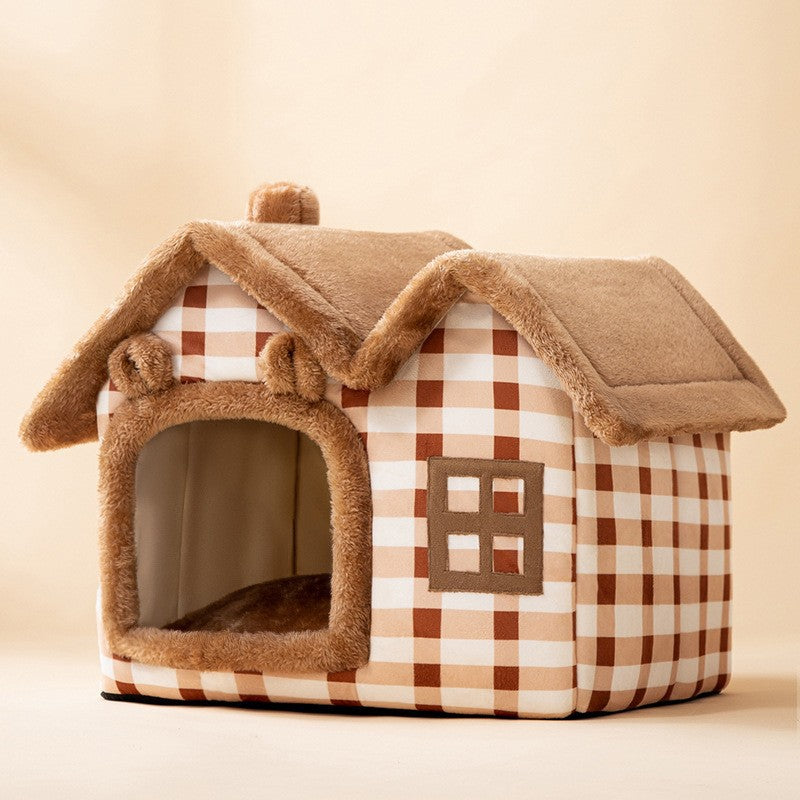 Self-Warming Foldable Pet Bed for Cats & Dogs