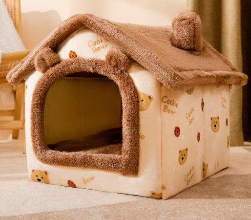 Self-Warming Foldable Pet Bed for Cats & Dogs