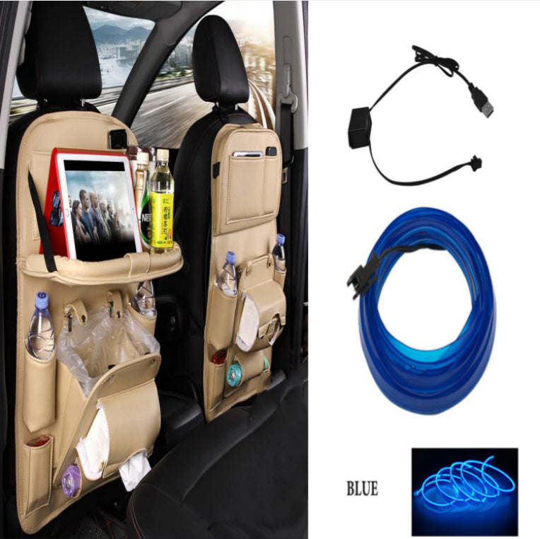 PU Leather Multifunctional Car Seat Back Organiser