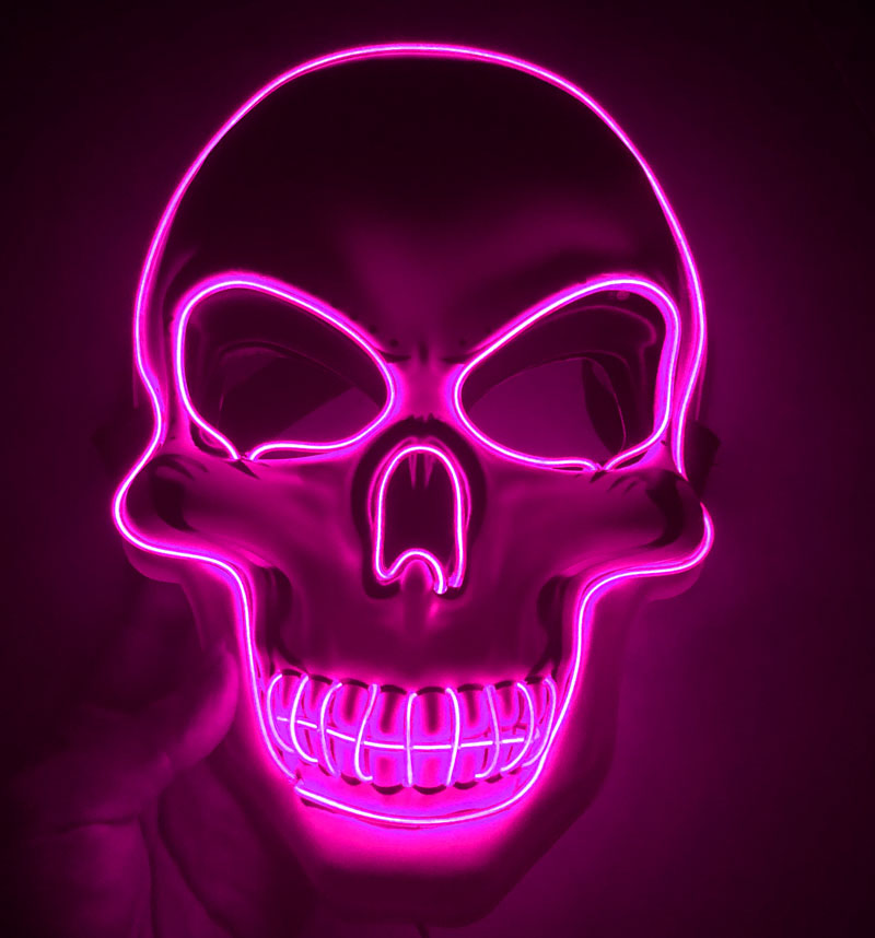 LED Glow Skeleton Mask for Halloween & Parties
