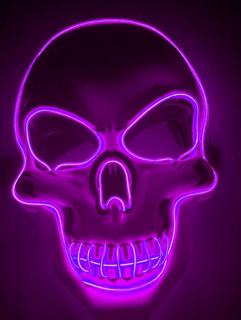 LED Glow Skeleton Mask for Halloween & Parties