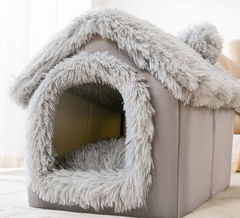 Self-Warming Foldable Pet Bed for Cats & Dogs