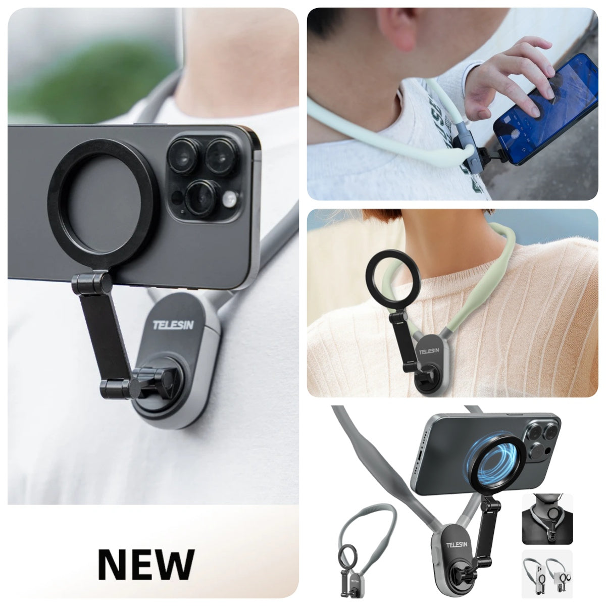 Magnetic Phone Neck Mount for Hands-Free Shooting
