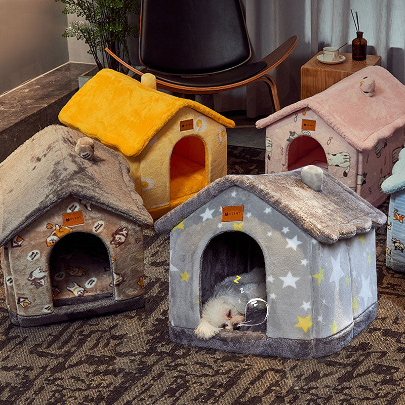 Self-Warming Foldable Pet Bed for Cats & Dogs