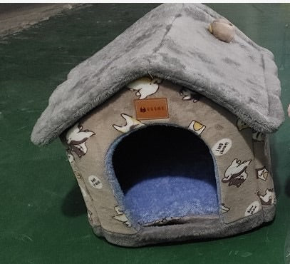 Self-Warming Foldable Pet Bed for Cats & Dogs