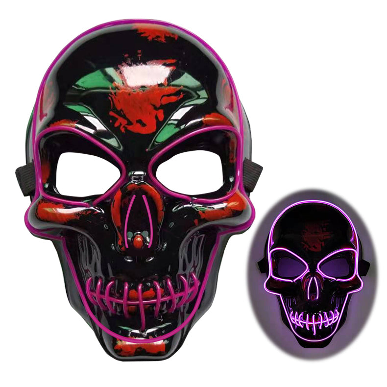 LED Glow Skeleton Mask for Halloween & Parties