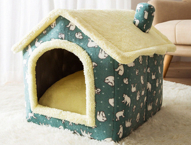Self-Warming Foldable Pet Bed for Cats & Dogs