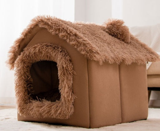 Self-Warming Foldable Pet Bed for Cats & Dogs