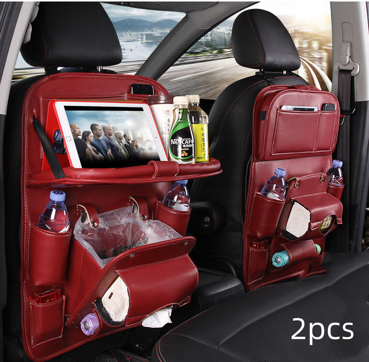 PU Leather Multifunctional Car Seat Back Organiser