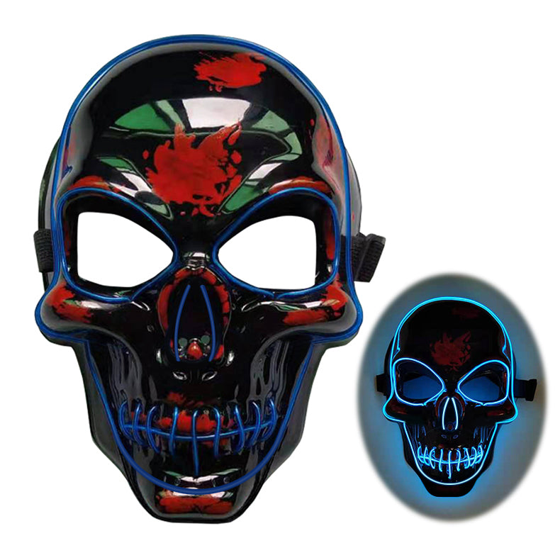 LED Glow Skeleton Mask for Halloween & Parties