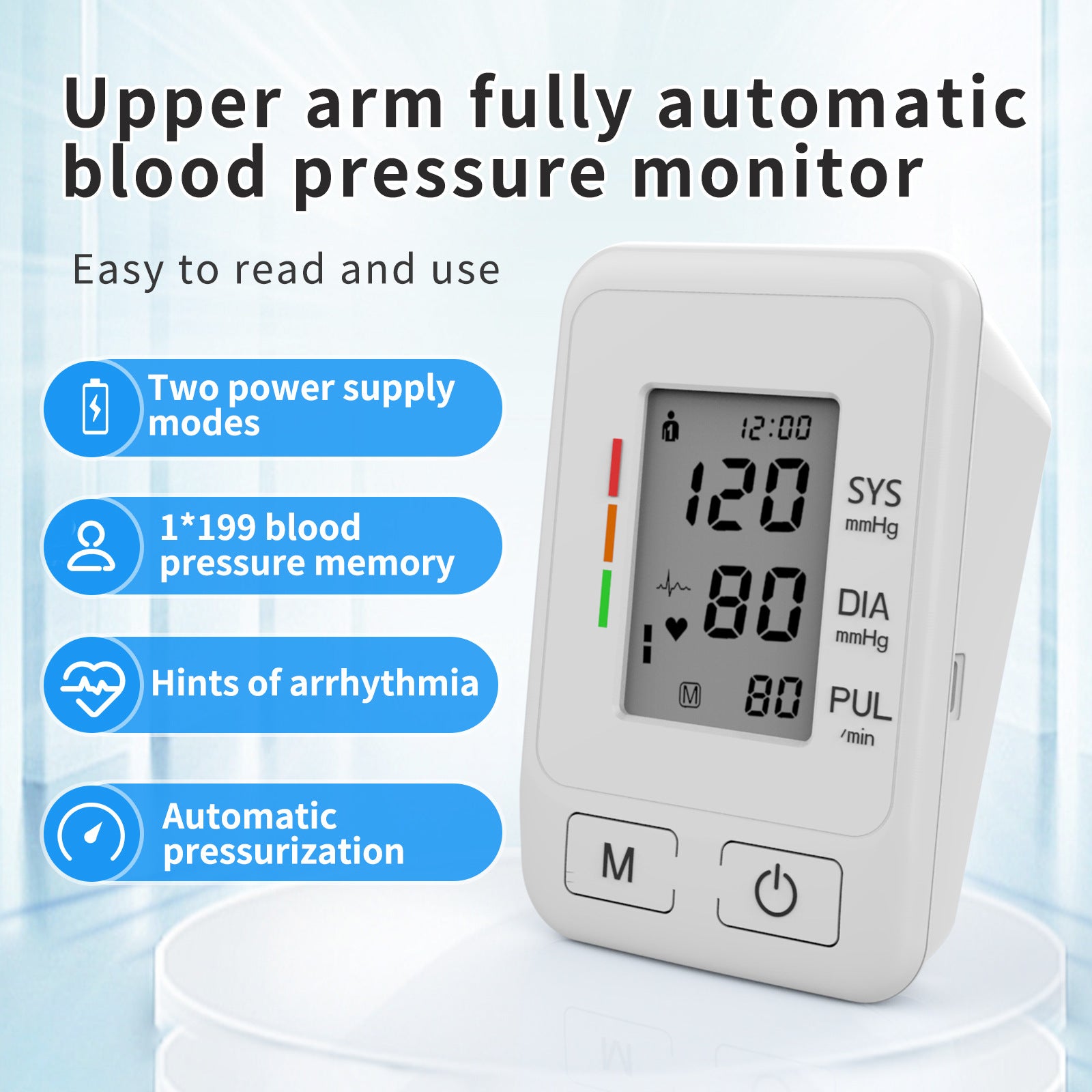 Upper Arm Electronic Blood Pressure Monitor