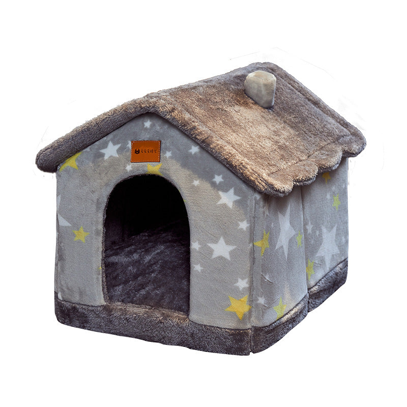Self-Warming Foldable Pet Bed for Cats & Dogs