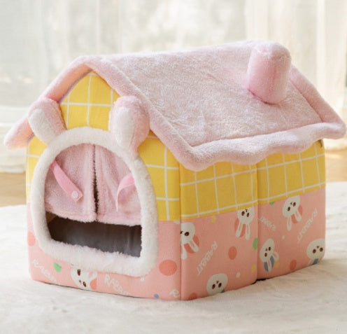 Self-Warming Foldable Pet Bed for Cats & Dogs